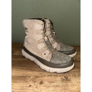 Sorel Explorer II Joan Felt Waterproof Boots, Taupe, Women's 9m
